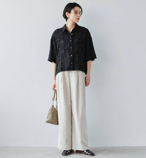 UNITED ARROWS green label relaxing「カット ジャガード ショートスリーブ シャツ」|シャツ・ブラウス|