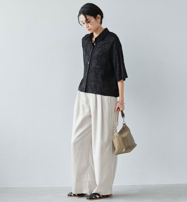 UNITED ARROWS green label relaxing「カット ジャガード ショートスリーブ シャツ」|シャツ・ブラウス|