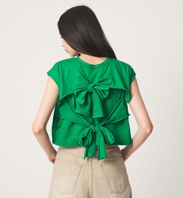 EMMEL REFINES「＜EMMEL REFINES＞EM 2リボン ショート プルオーバー」|Tシャツ・カットソー|