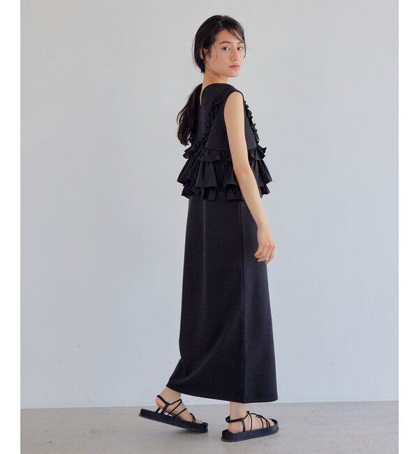 EMMEL REFINES「＜EMMEL REFINES＞EM ドッキングフリル カットソー ワンピース」|ワンピース|