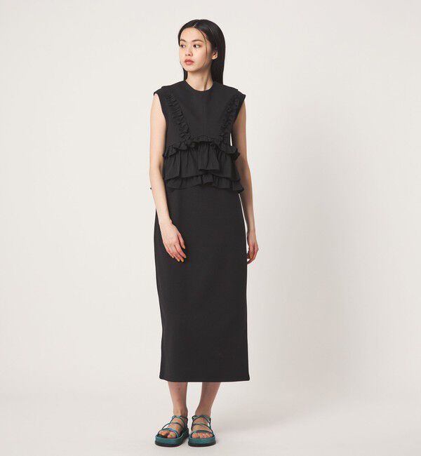 EMMEL REFINES「＜EMMEL REFINES＞EM ドッキングフリル カットソー ワンピース」|ワンピース|