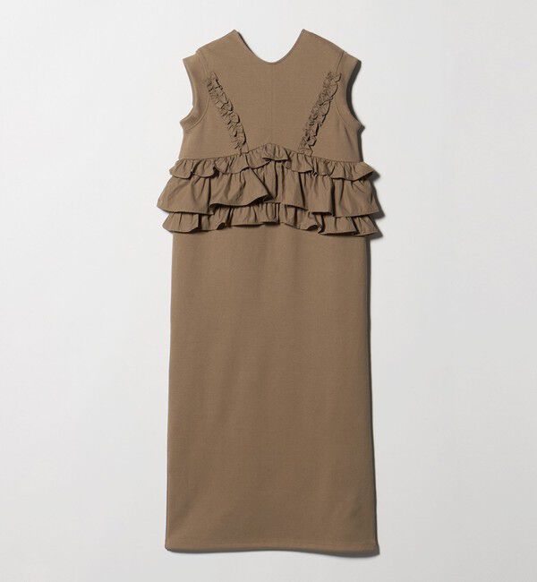 EMMEL REFINES「＜EMMEL REFINES＞EM ドッキングフリル カットソー ワンピース」|ワンピース|BEIGE