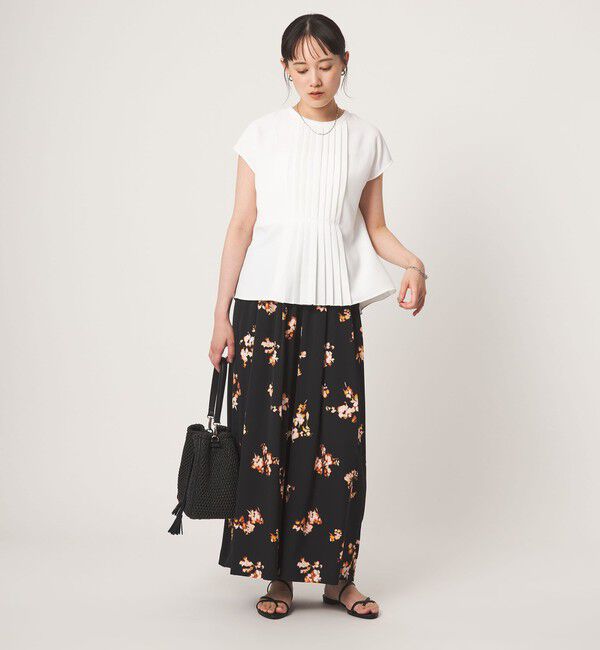UNITED ARROWS green label relaxing「プリーツ キリカエ フレンチスリーブ ブラウス」|シャツ・ブラウス|
