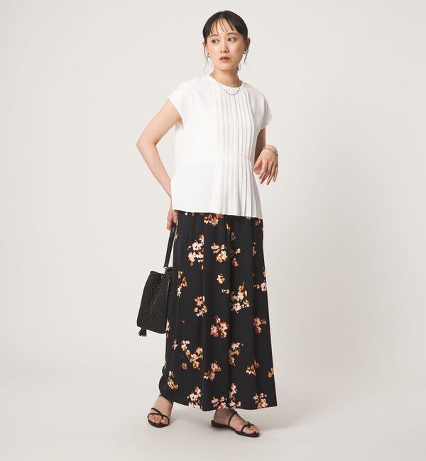 UNITED ARROWS green label relaxing「プリーツ キリカエ フレンチスリーブ ブラウス」|シャツ・ブラウス|