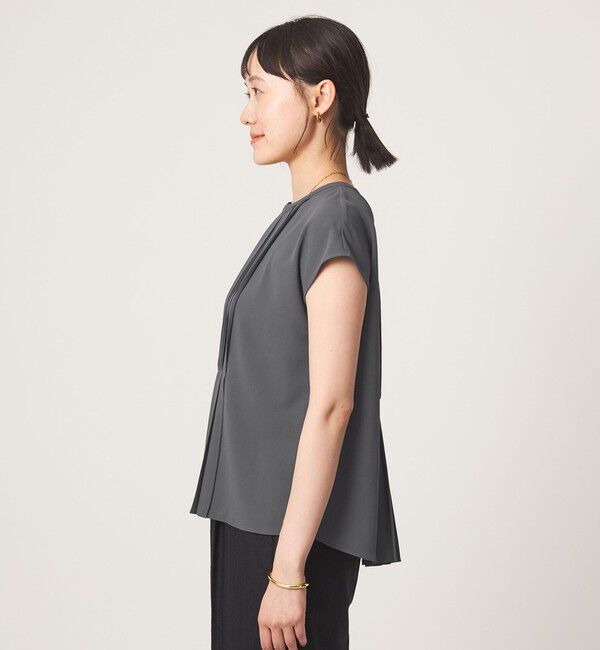 UNITED ARROWS green label relaxing「プリーツ キリカエ フレンチスリーブ ブラウス」|シャツ・ブラウス|