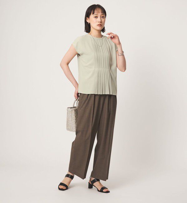 UNITED ARROWS green label relaxing「プリーツ キリカエ フレンチスリーブ ブラウス」|シャツ・ブラウス|