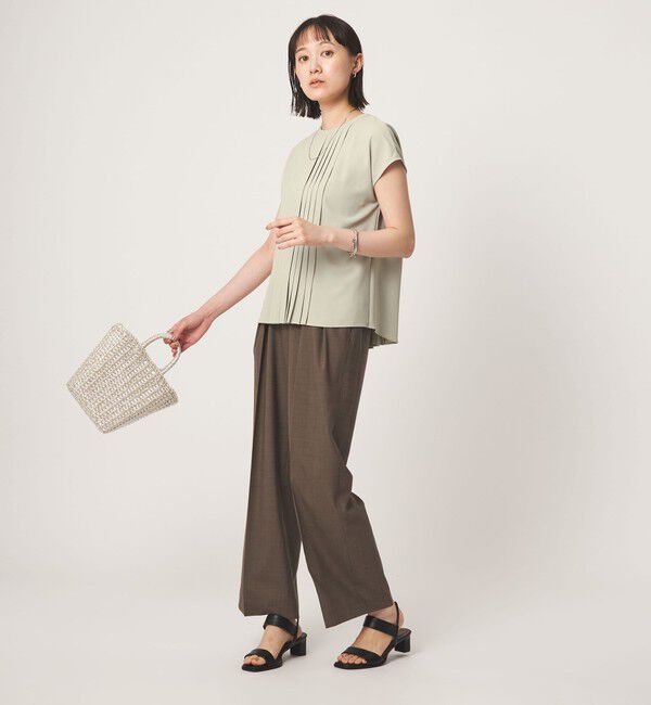 UNITED ARROWS green label relaxing「プリーツ キリカエ フレンチスリーブ ブラウス」|シャツ・ブラウス|