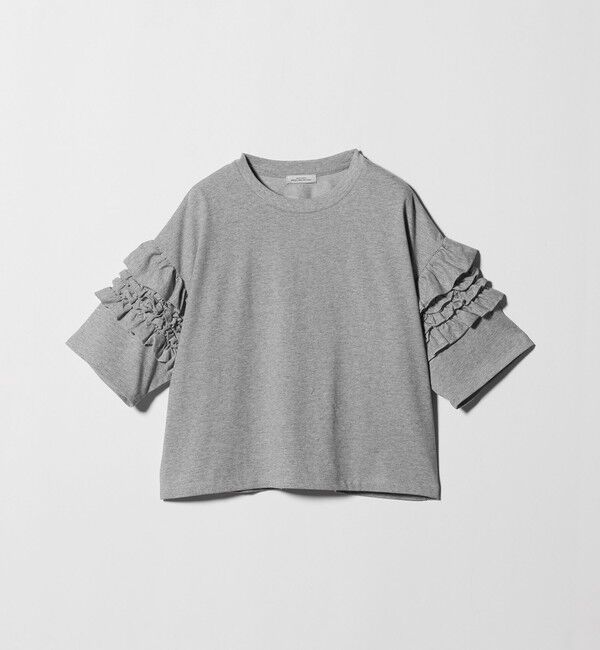 UNITED ARROWS green label relaxing「【WEB限定】＜at ease＞袖フリル  ショートスリーブ カットソー」|Tシャツ・カットソー|