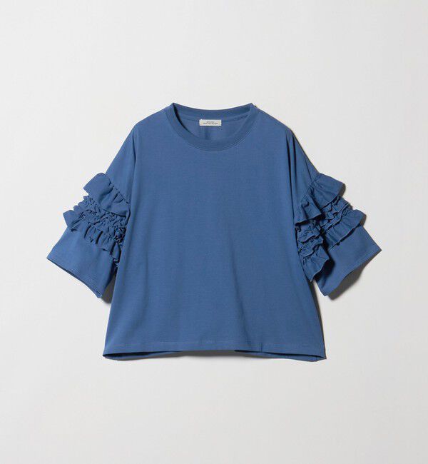 UNITED ARROWS green label relaxing「【WEB限定】＜at ease＞袖フリル  ショートスリーブ カットソー」|Tシャツ・カットソー|