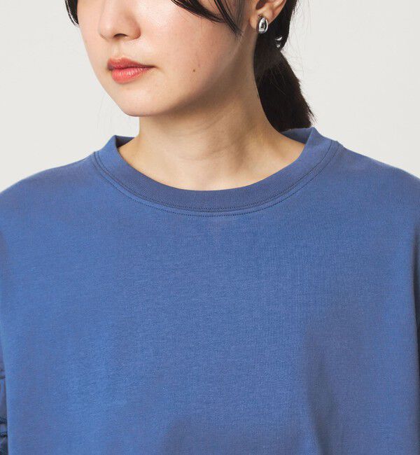 UNITED ARROWS green label relaxing「【WEB限定】＜at ease＞袖フリル  ショートスリーブ カットソー」|Tシャツ・カットソー|