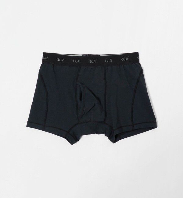 UNITED ARROWS green label relaxing「ファイン オーガニック ソリッド ボクサーパンツ」|インナー|BLACK