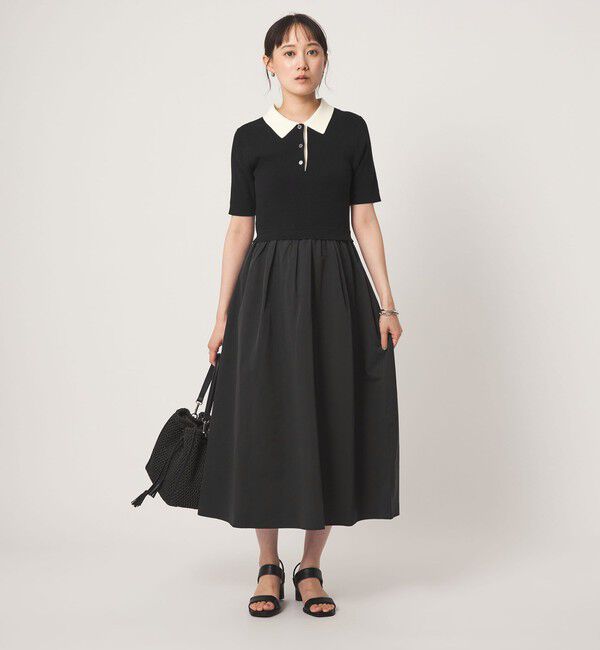 UNITED ARROWS green label relaxing「エリツキ ドッキング ショートスリーブ ワンピース」|ワンピース|