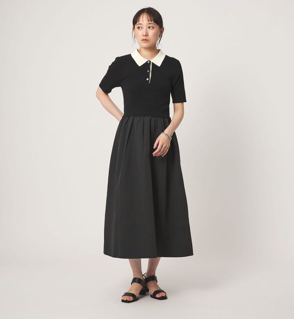 UNITED ARROWS green label relaxing「エリツキ ドッキング ショートスリーブ ワンピース」|ワンピース|