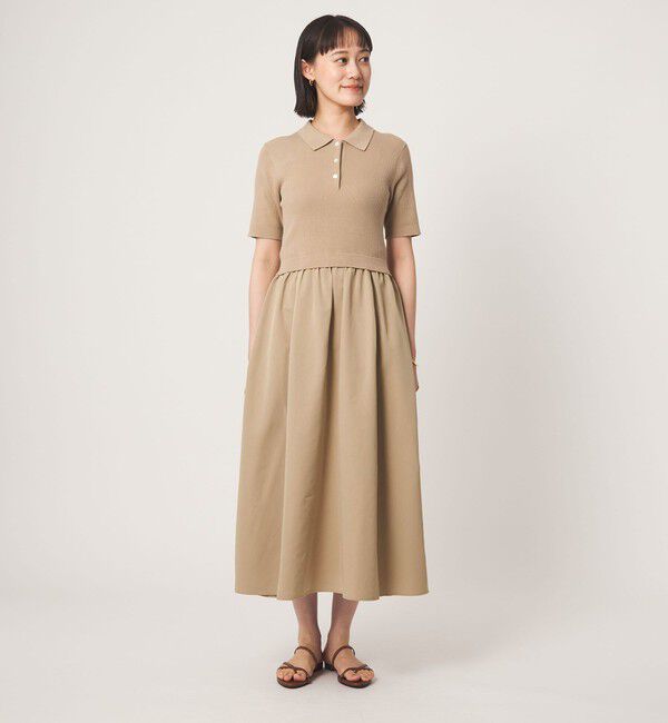 UNITED ARROWS green label relaxing「エリツキ ドッキング ショートスリーブ ワンピース」|ワンピース|