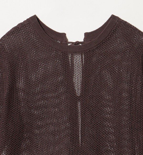 UNITED ARROWS green label relaxing「メッシュ クルーネック リボン ショートスリーブ ニット」|ニット・セーター|