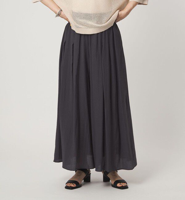 UNITED ARROWS green label relaxing「【WEB限定】＜at ease＞ボイル キュロット パンツ」|キュロット|DK.GRAY