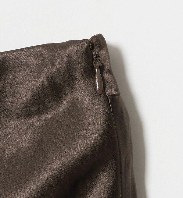 UNITED ARROWS green label relaxing「サテン ナロー スカート」|フレア|