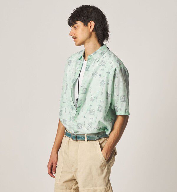 STEVEN ALAN「＜Steven Alan＞ プリント レギュラーカラー ショートスリーブ シャツ BOX」|シャツ・ブラウス|