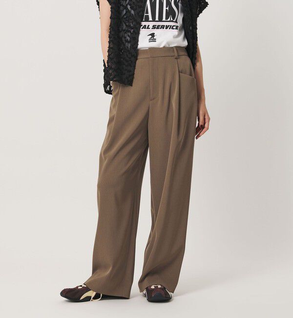 BEAUTY&YOUTH UNITED ARROWS「ポリエステルブレンド バックゴム ワイドパンツ ウォッシャブル 吸水速乾 防シワ」|その他|