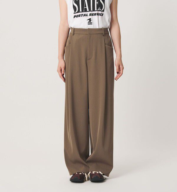 BEAUTY&YOUTH UNITED ARROWS「ポリエステルブレンド バックゴム ワイドパンツ ウォッシャブル 吸水速乾 防シワ」|その他|