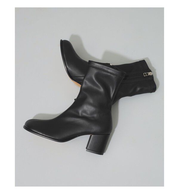 Ray BEAMS 「ストレッチ ブーツ」|ロングブーツ|BLACK