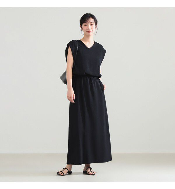 Demi-Luxe BEAMS 「Vネック バック シアーワンピース」|ワンピース|