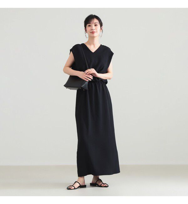 Demi-Luxe BEAMS 「Vネック バック シアーワンピース」|ワンピース|