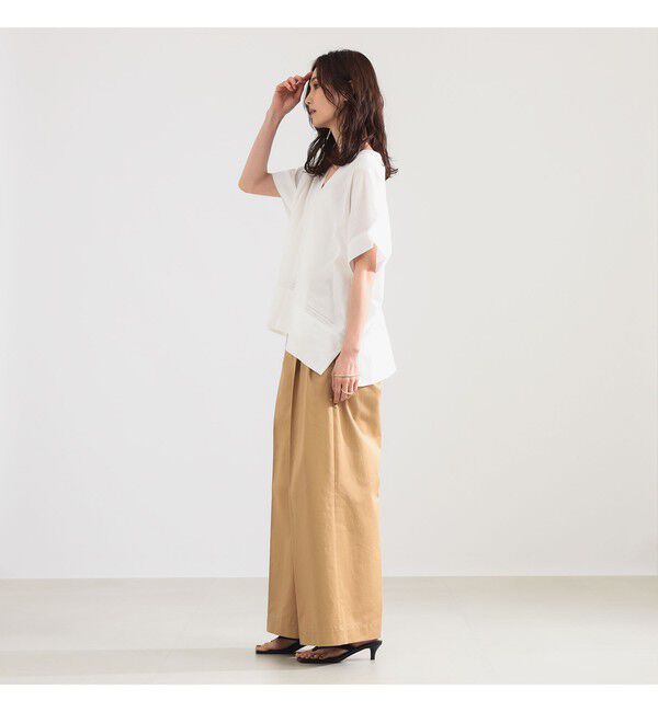 Demi-Luxe BEAMS 「コットン Vネック ブラウス」|シャツ・ブラウス|