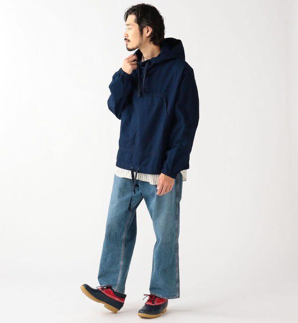 BEAMS「MIL Smock Indigo Rip Stop」|ブルゾン・スタジャン|