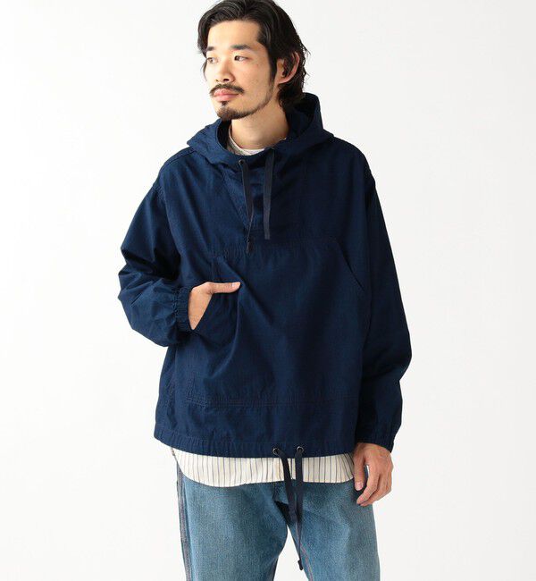 BEAMS「MIL Smock Indigo Rip Stop」|ブルゾン・スタジャン|
