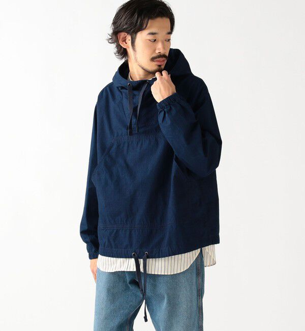 BEAMS「MIL Smock Indigo Rip Stop」|ブルゾン・スタジャン|