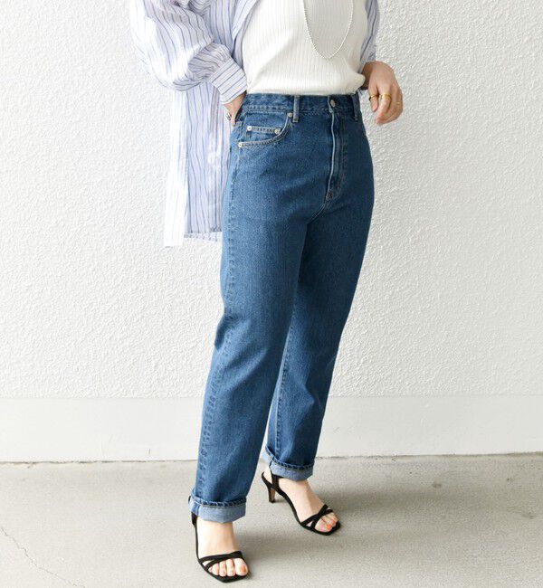 SHIPS any「《一部追加予約》SHIPS any: ハイライズ デニムパンツ［SHIPS any DENIM］」|デニム|ネイビー