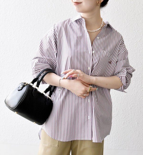 SHIPS any「《一部追加予約》SHIPS any:〈洗濯機可能〉REPREVE レギュラーカラー ルーズ ポケット シャツ」|シャツ・ブラウス|