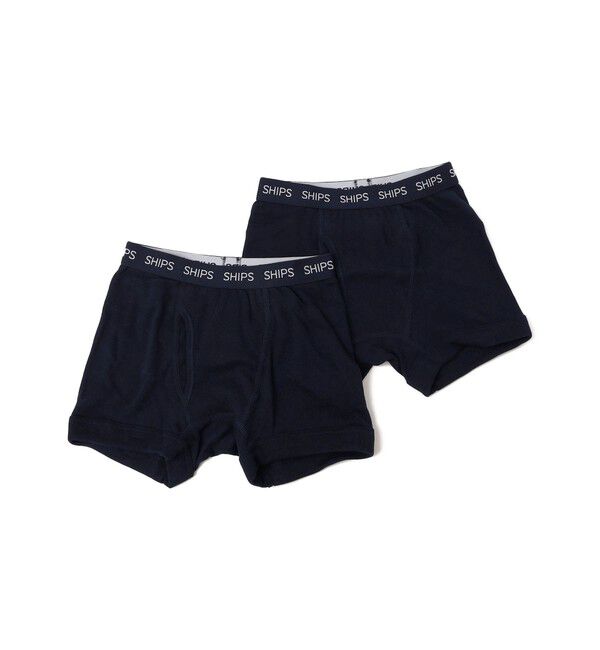SHIPS KIDS「SHIPS KIDS:110～150cm / ボクサー パンツ 2P セット」|インナー|ネイビー