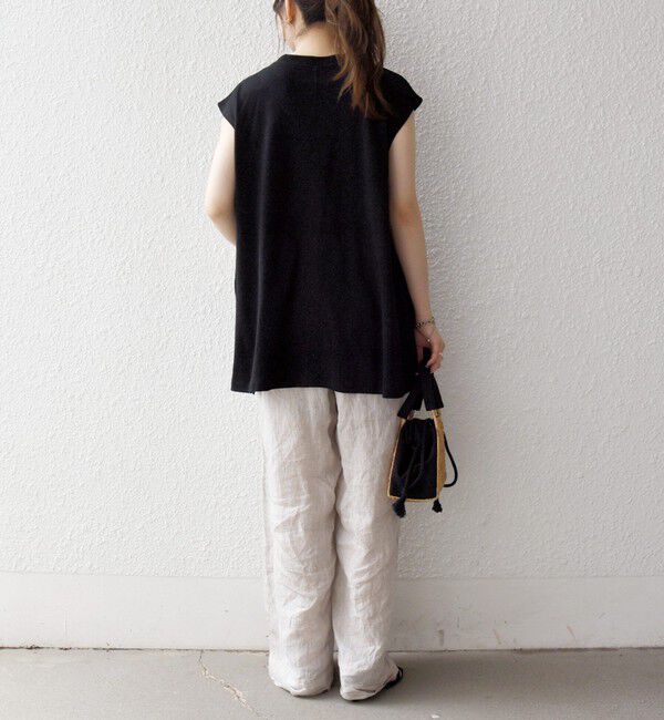 SHIPS any「SHIPS any:〈接触冷感/汗染み防止加工/洗濯機可能〉Aライン フレンチスリーブ TEE」|Tシャツ・カットソー|
