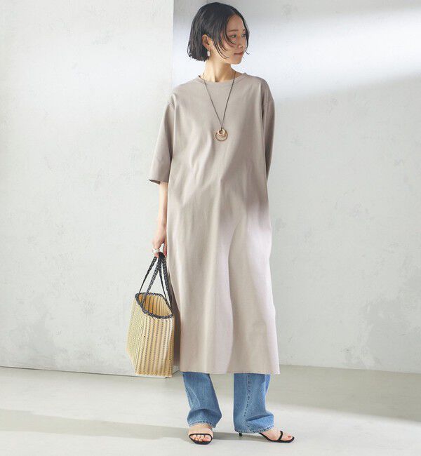 SHIPS for women「【SHIPS別注】WRAPINKNOT:クルーネック カット ワンピース」|ワンピース|