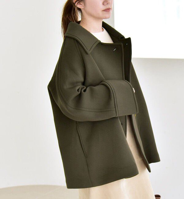quaranciel「quaranciel:〈手洗い可能〉ダンボール ステンカラー ジャケット コート26SS」|ステンカラーコート|