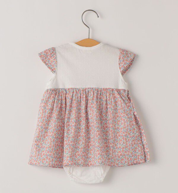 SHIPS KIDS「SHIPS KIDS:70～80cm / フラワー スカート ロンパース」|ロンパース|