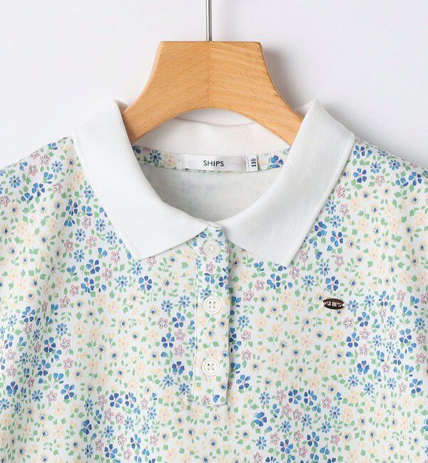 SHIPS KIDS「SHIPS KIDS:100～130cm / フラワー ポロシャツ ワンピース」|ワンピース|