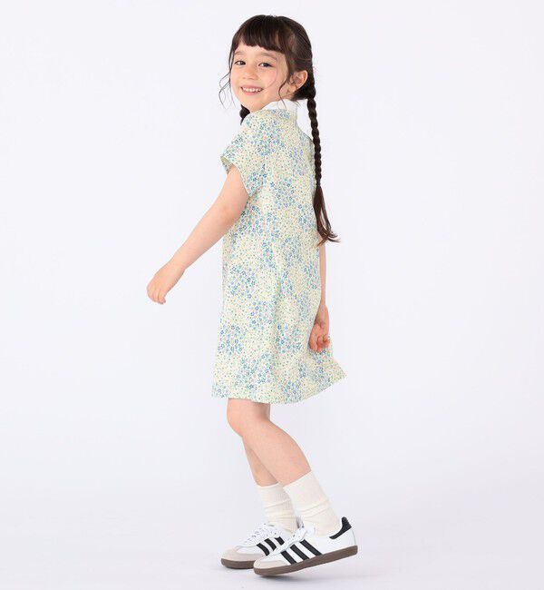 SHIPS KIDS「SHIPS KIDS:100～130cm / フラワー ポロシャツ ワンピース」|ワンピース|
