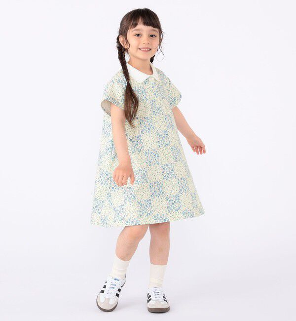 SHIPS KIDS「SHIPS KIDS:100～130cm / フラワー ポロシャツ ワンピース」|ワンピース|