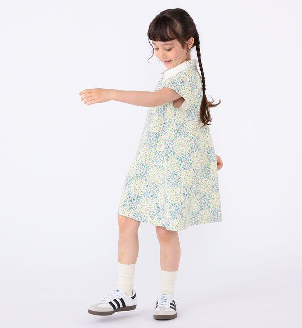 SHIPS KIDS「SHIPS KIDS:100～130cm / フラワー ポロシャツ ワンピース」|ワンピース|