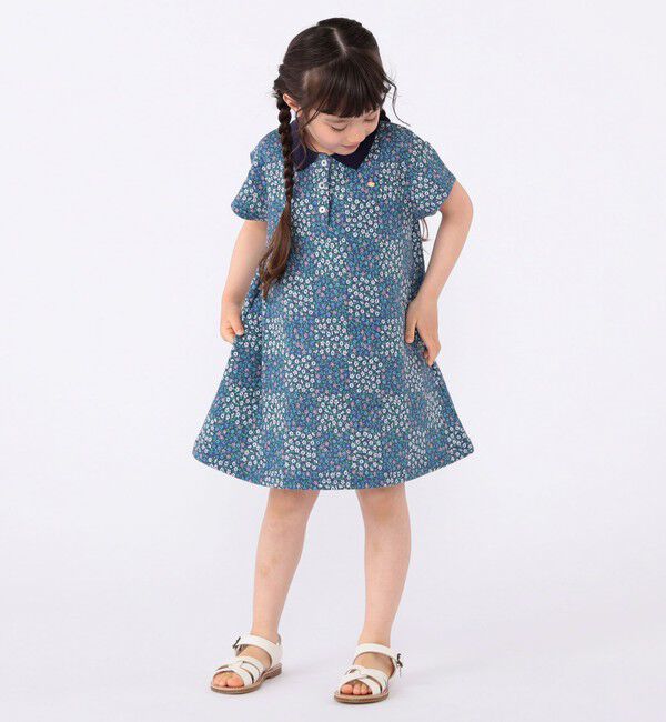 SHIPS KIDS「SHIPS KIDS:100～130cm / フラワー ポロシャツ ワンピース」|ワンピース|