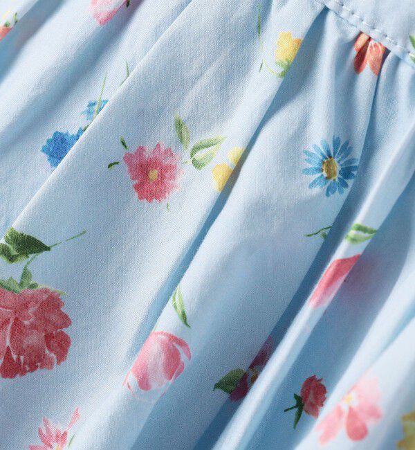 SHIPS KIDS「SHIPS KIDS:140～150cm / ノースリーブ フラワー プリント ワンピース」|ワンピース|