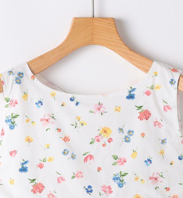 SHIPS KIDS「SHIPS KIDS:80～90cm / ノースリーブ フラワー プリント ワンピース」|ワンピース|