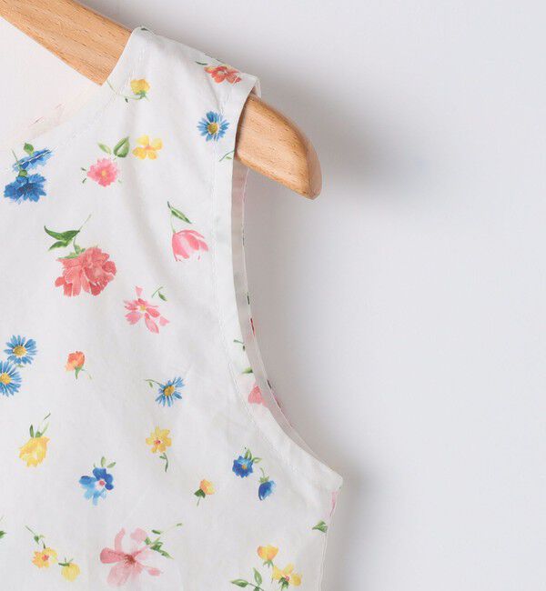 SHIPS KIDS「SHIPS KIDS:80～90cm / ノースリーブ フラワー プリント ワンピース」|ワンピース|