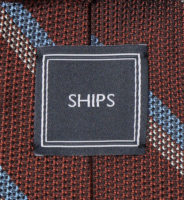 SHIPS「SHIPS: シルク ラージ バスケット リバース レジメンタル ネクタイ」|ネクタイ・蝶ネクタイ|