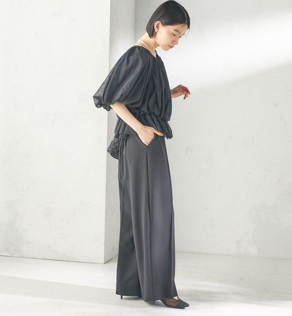 SHIPS for women「troisiemeCHACO:〈手洗い可能〉チュール ブラウス」|シャツ・ブラウス|