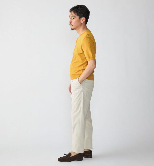 SHIPS「SHIPS:〈接触冷感〉 ICE COTTON クルーネック ショート スリーブ ニット Tシャツ」|ニット・セーター|