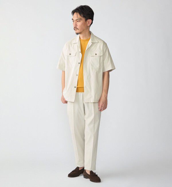 SHIPS「SHIPS:〈接触冷感〉 ICE COTTON クルーネック ショート スリーブ ニット Tシャツ」|ニット・セーター|